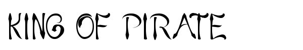 King Of Pirate font preview